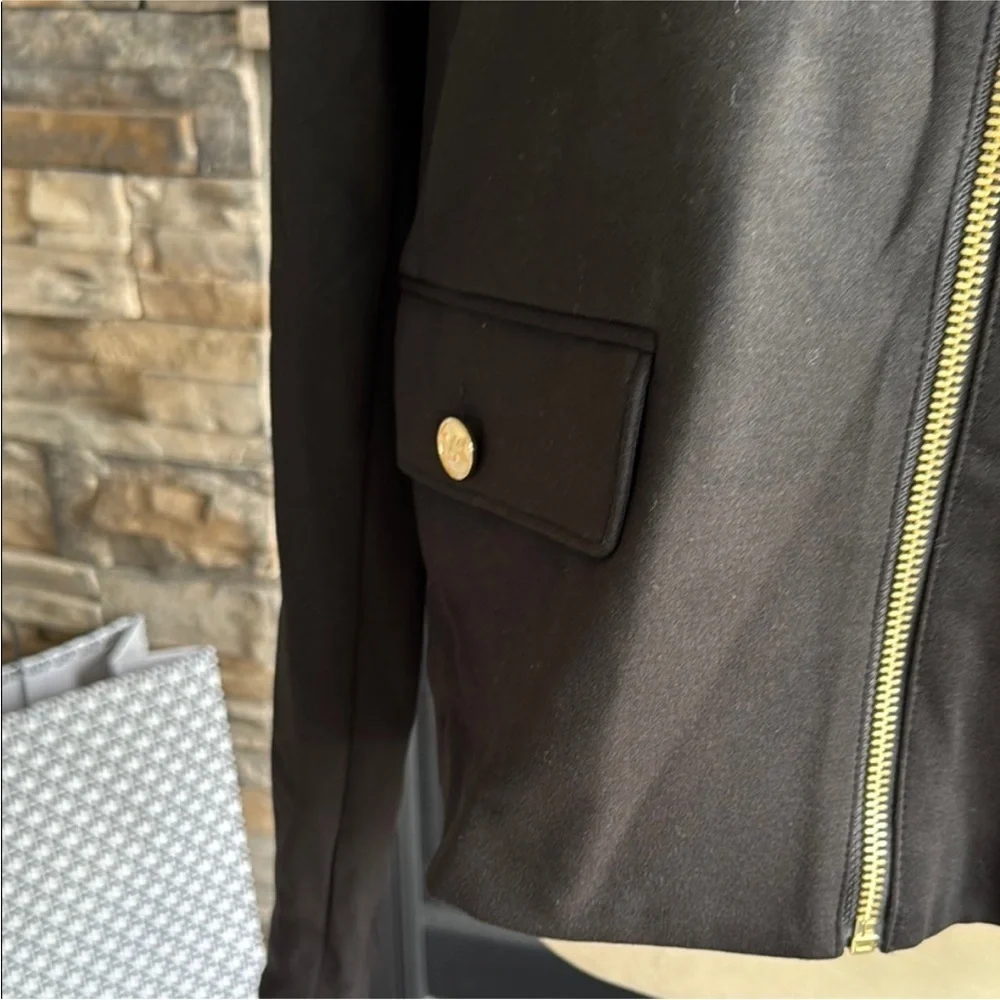 Michael Kors Black Jacket with Gold Details
